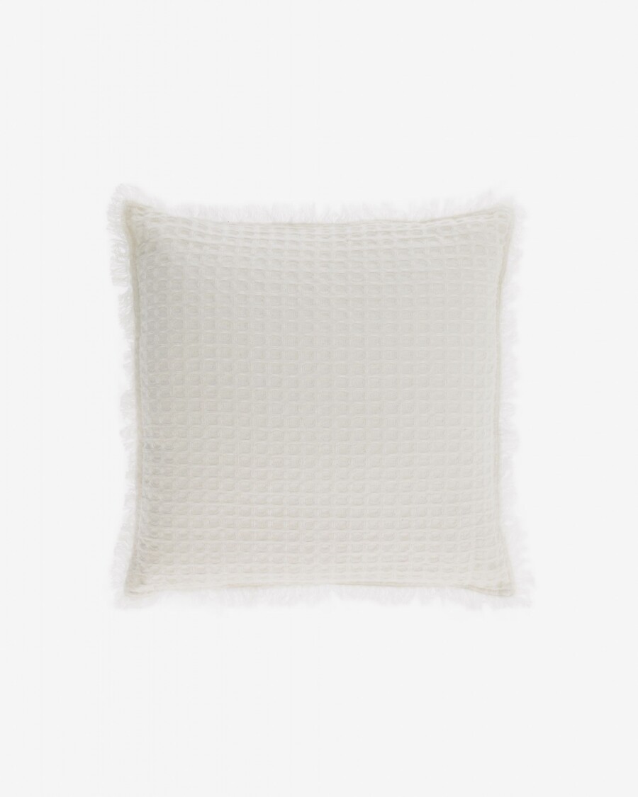 Almohadón Shallow 100% algodón blanco de 45 x 45 cm