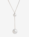 Collares Largos Metal Collar Largo Bolón - Plateado Rodio