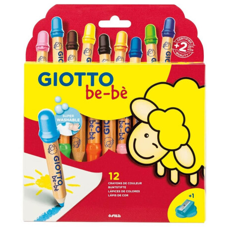 Lápices De Colores Giotto Bebé 12 Colores Lavables Lápices De Colores Giotto Bebé 12 Colores Lavables