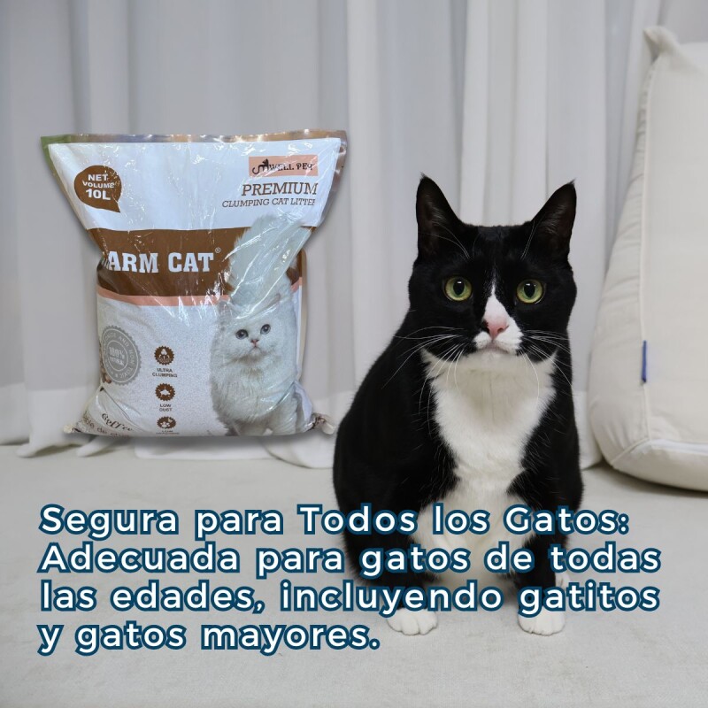 ARENA SANITARIA AGLOMERANTE CHARM CAT PREMIUM BAJO POLVO SIN OLORES PACK 16 KILOS CAFÈ
