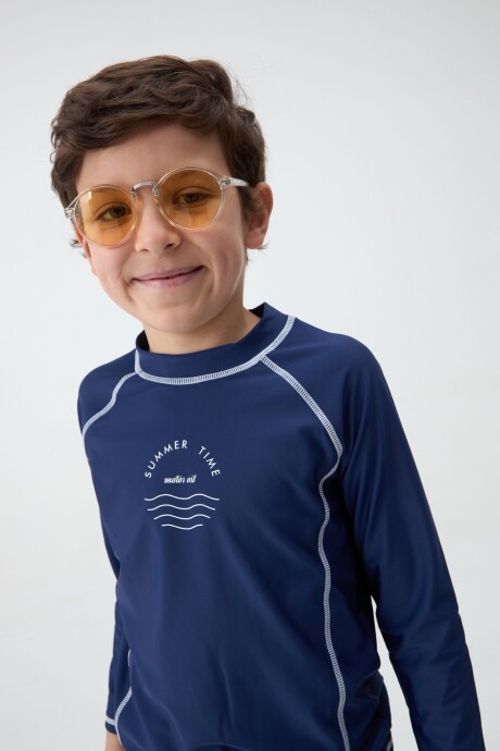 Remera UV Lisa Azul
