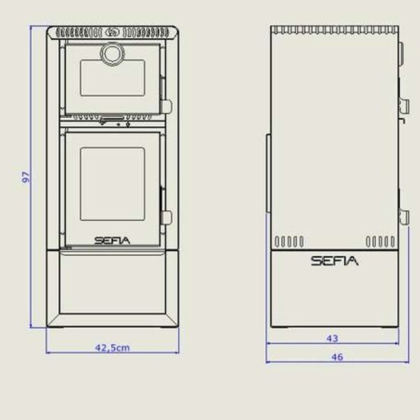 CALEFACTOR ALMERIA SEFIA CON HORNO + KIT DE CAÑOS A. INOX TECHO 1 PLANTA CALEFACTOR ALMERIA SEFIA CON HORNO + KIT DE CAÑOS A. INOX TECHO 1 PLANTA
