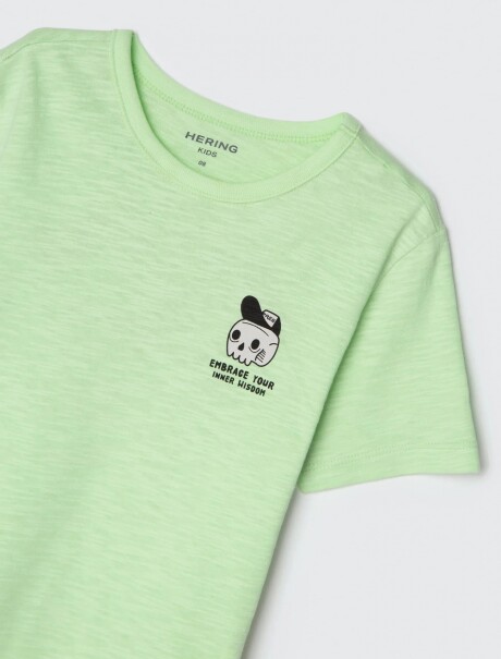 CAMISETA INFANTIL CON ESTAMPA VERDE