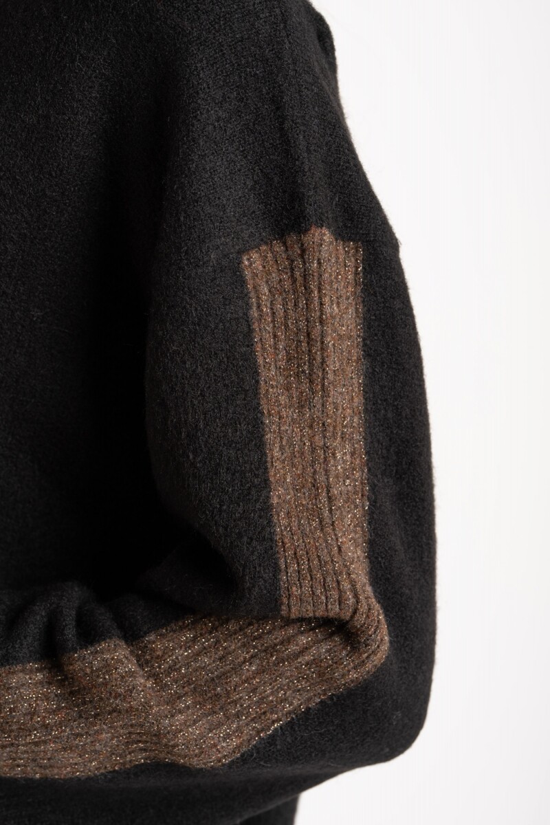 Polera Combinada Negro