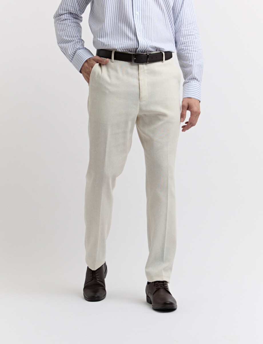 080576 PANTALON HARRINGTON LABEL Natural