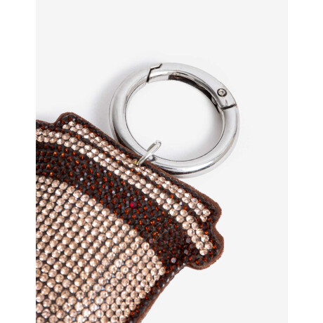 Llavero Y Bag Charm Café Shiny Combinacion Bicolor