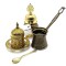 Set de café completo para uno Dorado