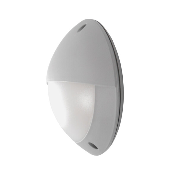 Plafón LED oval gris IP66 E27 330x230mm MADDI-HL FL0470X