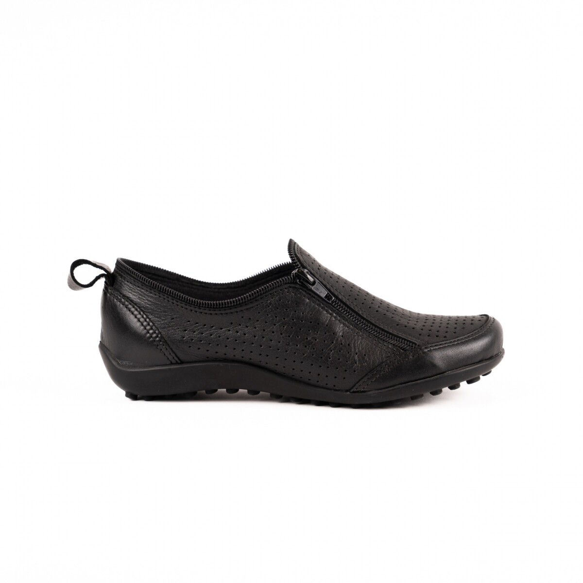 Zapato zipper calado - Negro 