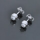 Caravanas en oro blanco 18k y brillantes Caravanas en oro blanco 18k y brillantes