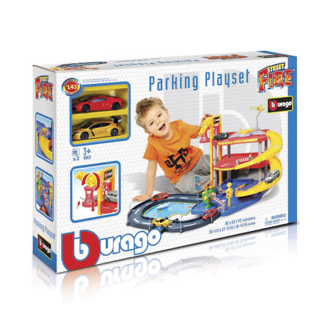 Bburago Pista de Auto con Parking con Vehículos U