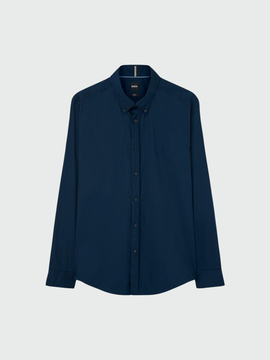 BOSS - Camisa en Algodón Azul Oscuro