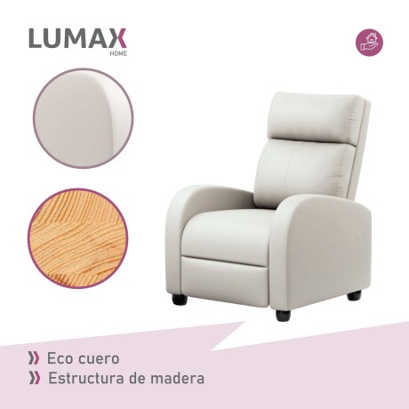 Sillón Reclinable Charlton Butaca Sofa Living Blanco