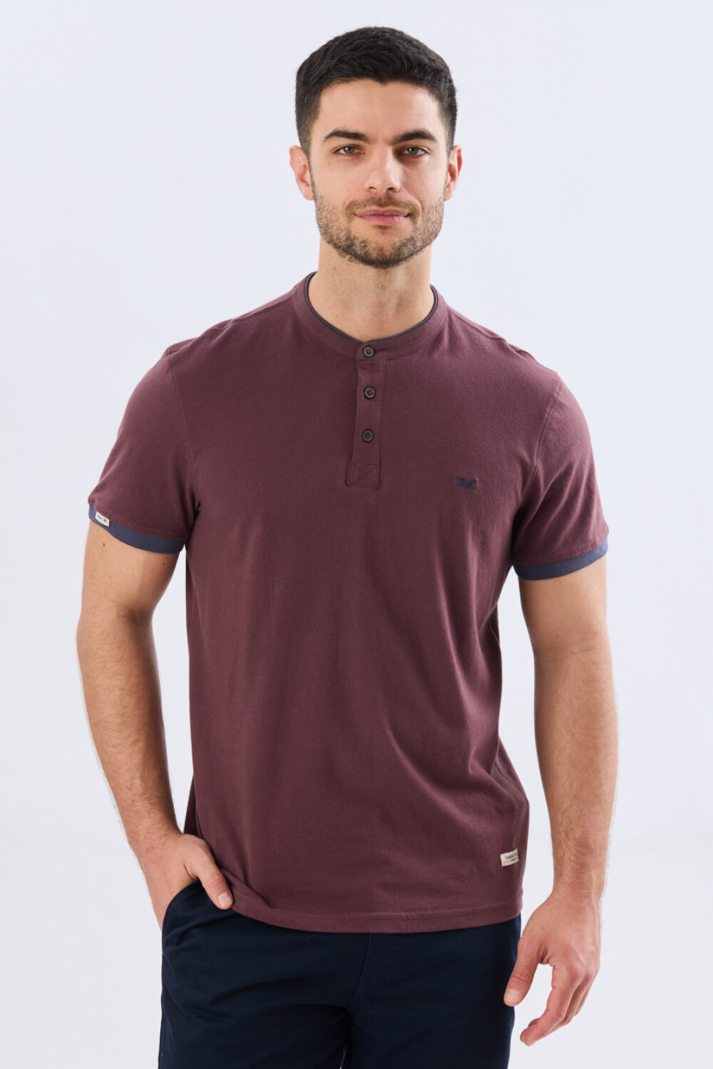 REMERA POLO CUELLO MAO Bordo