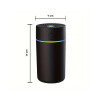 Humidificador Porta Vaso Grande Para Auto Color Negro Humidificador Porta Vaso Grande Para Auto Color Negro