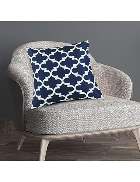 ALMOHADON ESTAMPADO 45x45CM GEOMETRICO AZUL/BLANCO ALMOHADON ESTAMPADO 45x45CM GEOMETRICO AZUL/BLANCO