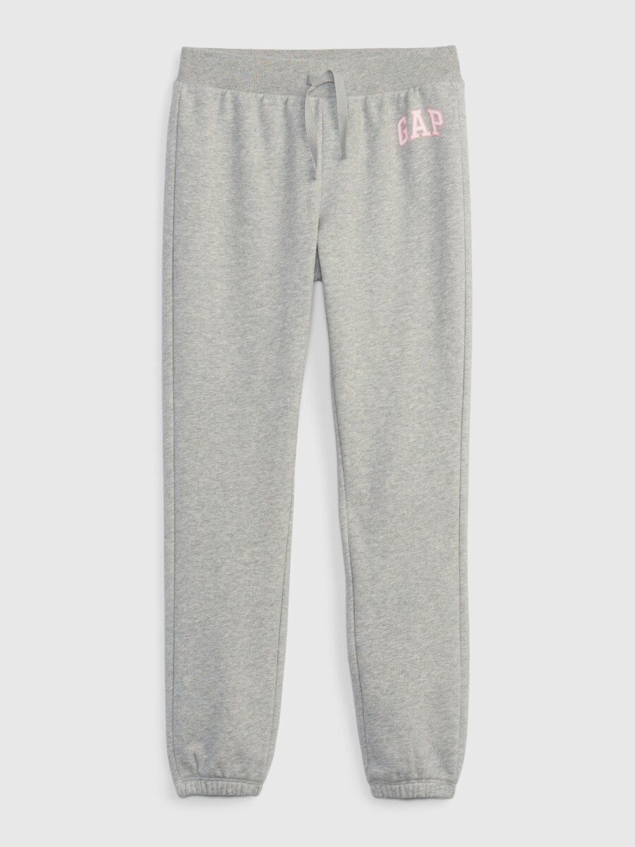 Pantalón Deportivo Sin Felpa Logo Gap Niña - Light Heather Grey B08 