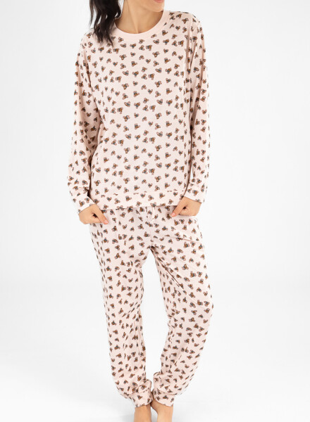 Pijama flor leopard Lila