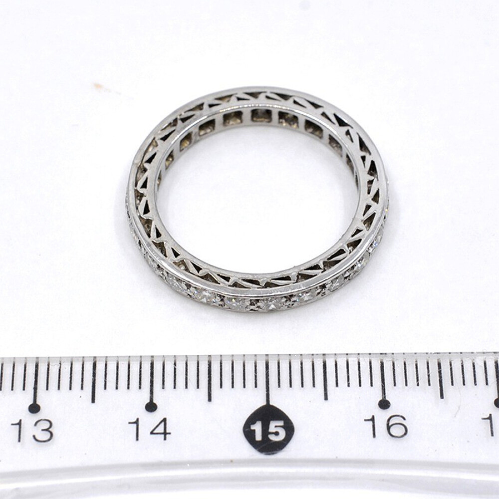 Anillo Sin Fin Antiguo En Oro 18K Y Brillantes Anillo Sin Fin Antiguo En Oro 18K Y Brillantes