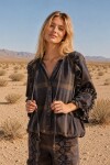 Bloom Shirt Chocolate / Azul