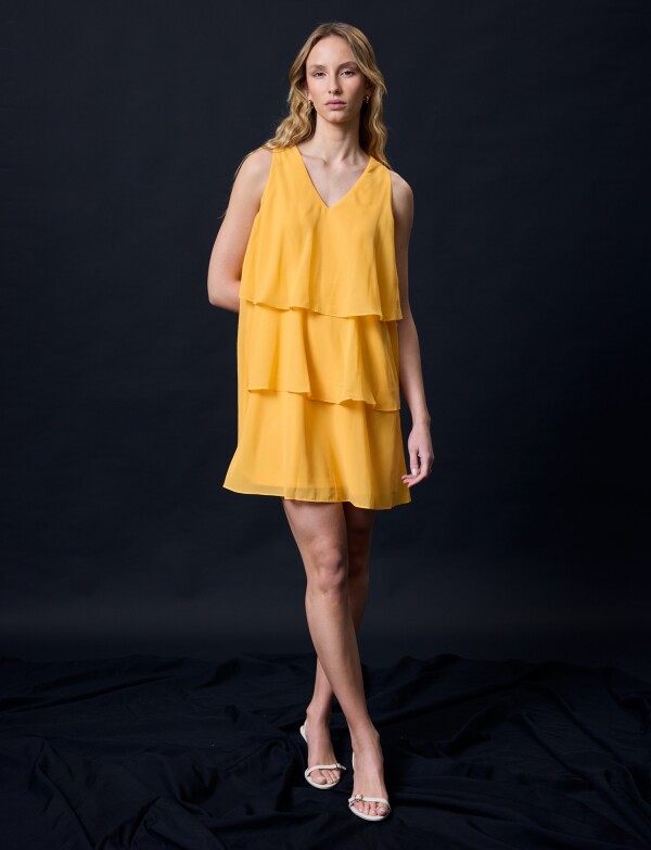 Vestido Capas ANARANJADO