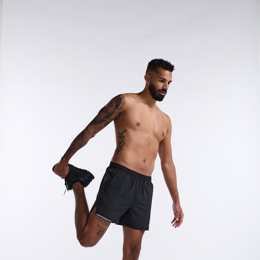 Aero 5 Inch Shorts - Hombre Black/silver Reflective