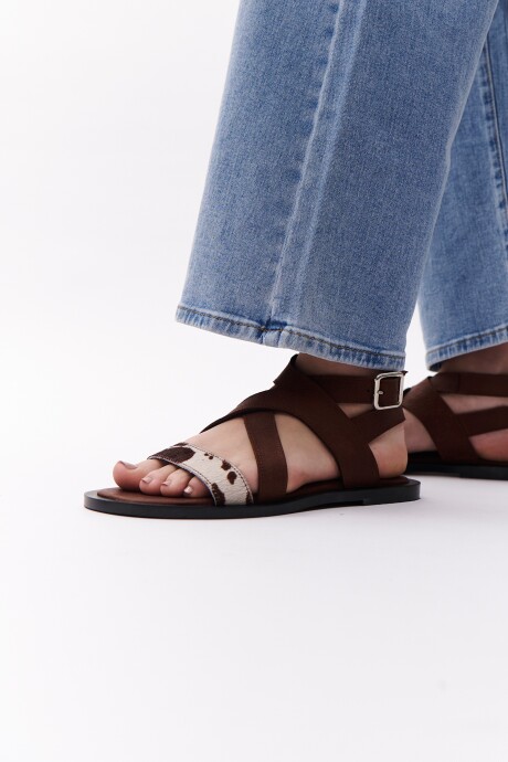 Sandalia Clara Marron