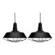 Lamparas Colgantes Vintage 26cm X2 Unidades Calidad Superior Negro