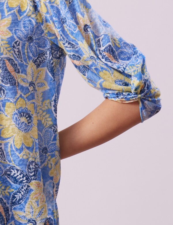 Blusa Flower Print CELESTE/MULTI