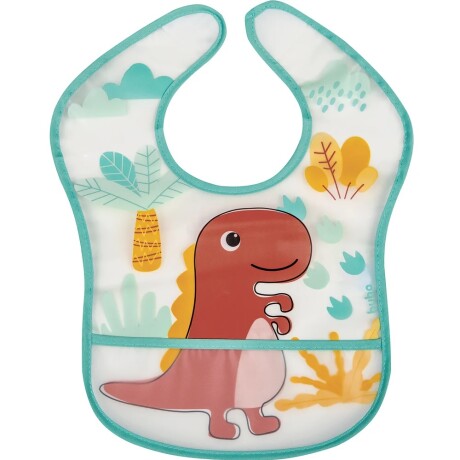 Babero impermeable con bolsillo Dino