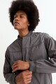 Campera bomber de nylon GRIS