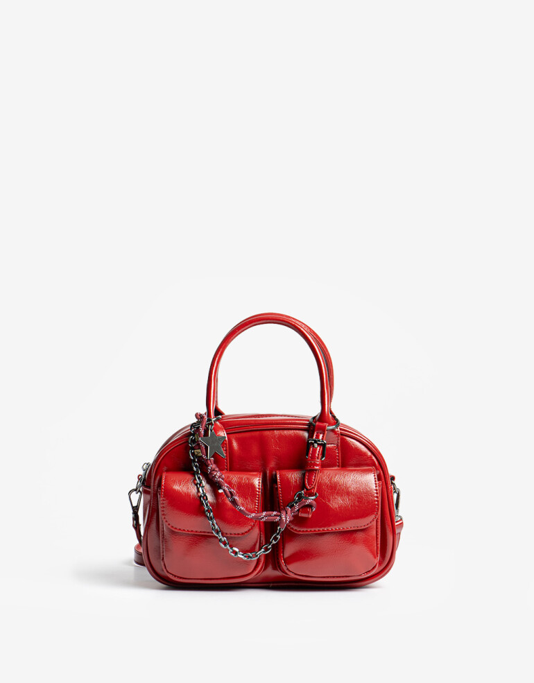 Bowling Cartera Bowling Con Bolsillos - Rojo Medio