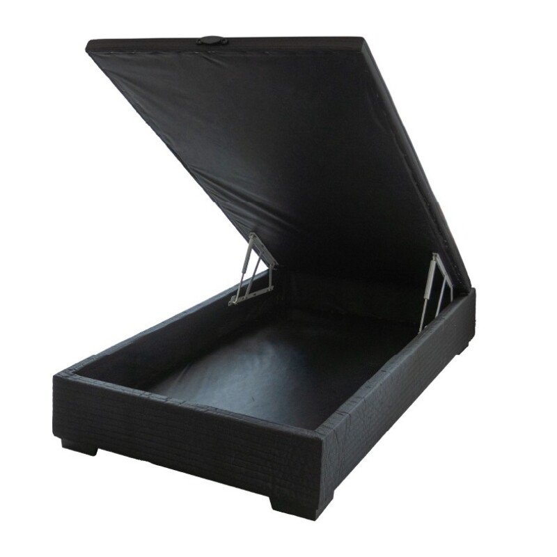 Box Baúl Negro Para Colchón De 1 plaza y media Box Baúl Negro Para Colchón De 1 Plaza Y Media