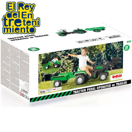 Tractor Dolu A Pedal Con Excavadora Y Remolque Niños Tractor Dolu A Pedal Con Excavadora Y Remolque Niños