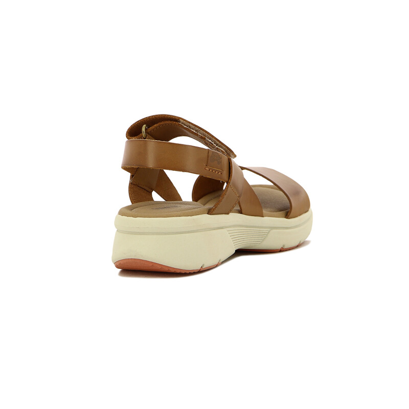 Country Sandalia Dama Casual 1 Tira Y Pulsera C/velcro Ambar