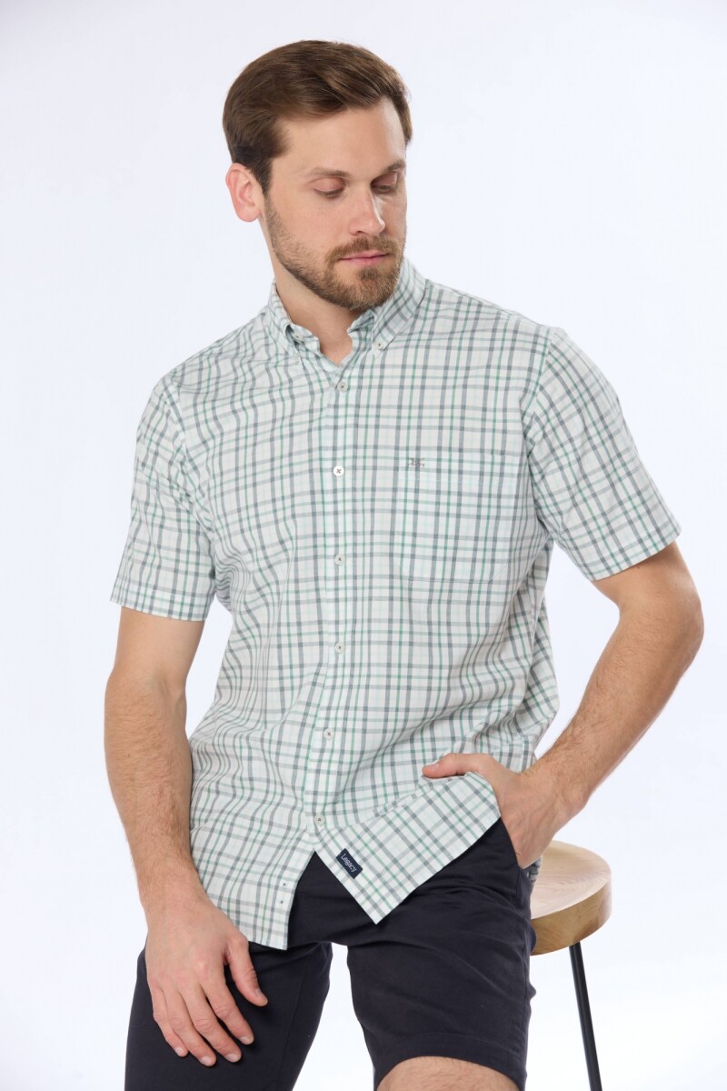 CAMISA SPORT A CUADROS - Verde 