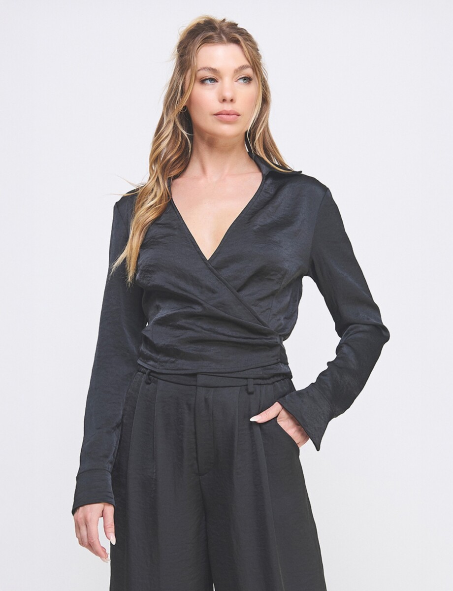 Blusa Cruzada - Negro 