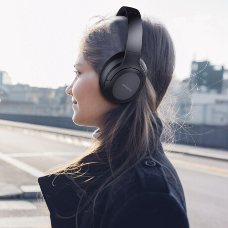 Auriculares Bluetooth Aiwa AWANC45F con Cancelación Activa de Ruido Negro
