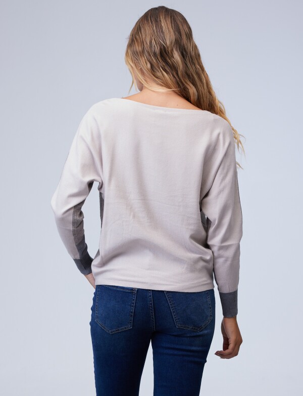 Buzo Dolman Colorblock MULTI/GRIS