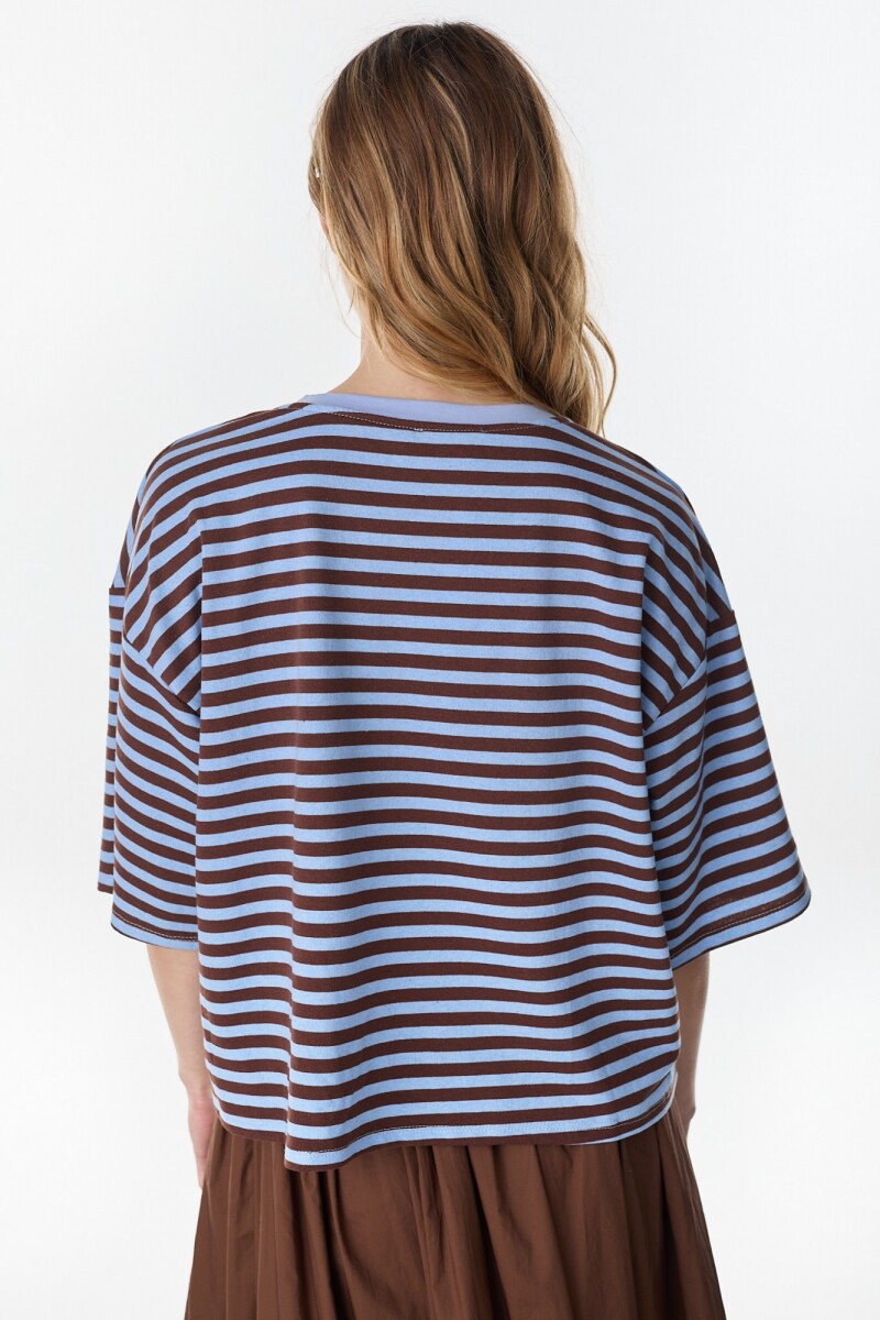 Tshirt Rowan Chocolate/Celeste