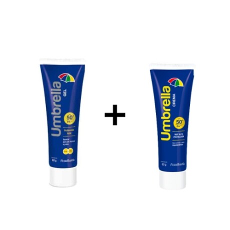 UMBRELLA GEL SPF 50+ 60 GR + CREMA SPF 50 60 GR GRATIS UMBRELLA GEL SPF 50+ 60 GR + CREMA SPF 50 60 GR GRATIS