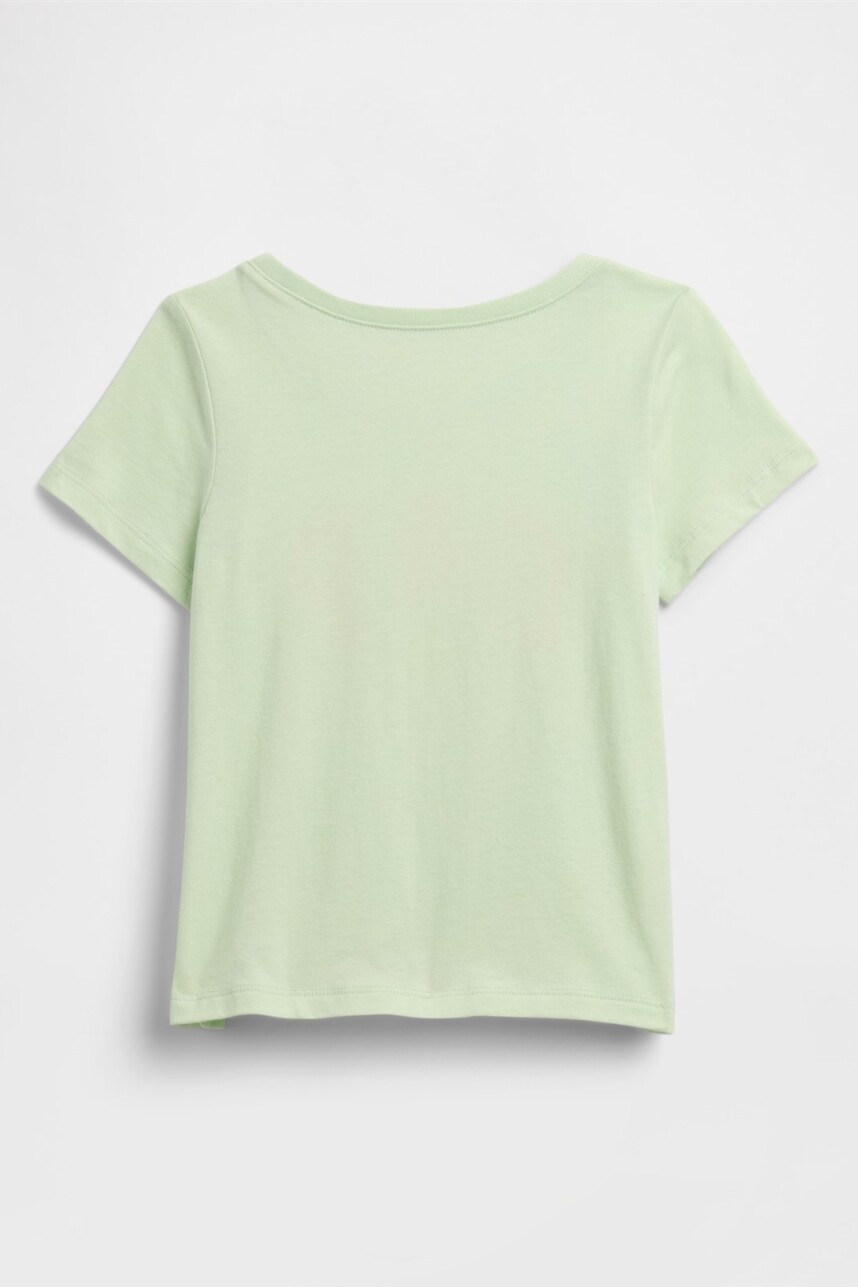 Remera Logo Gap Manga Corta Toddler Niña Pod Green