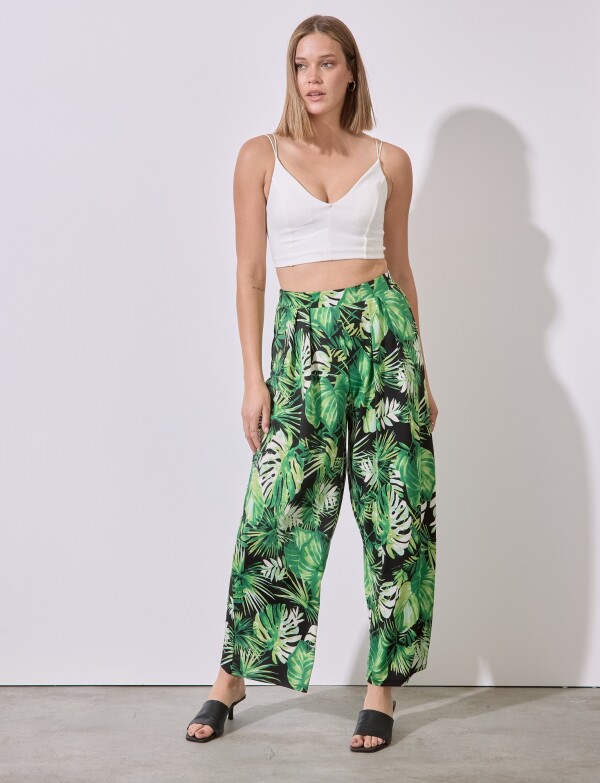 Pantalon Botanic VERDE/MULTI