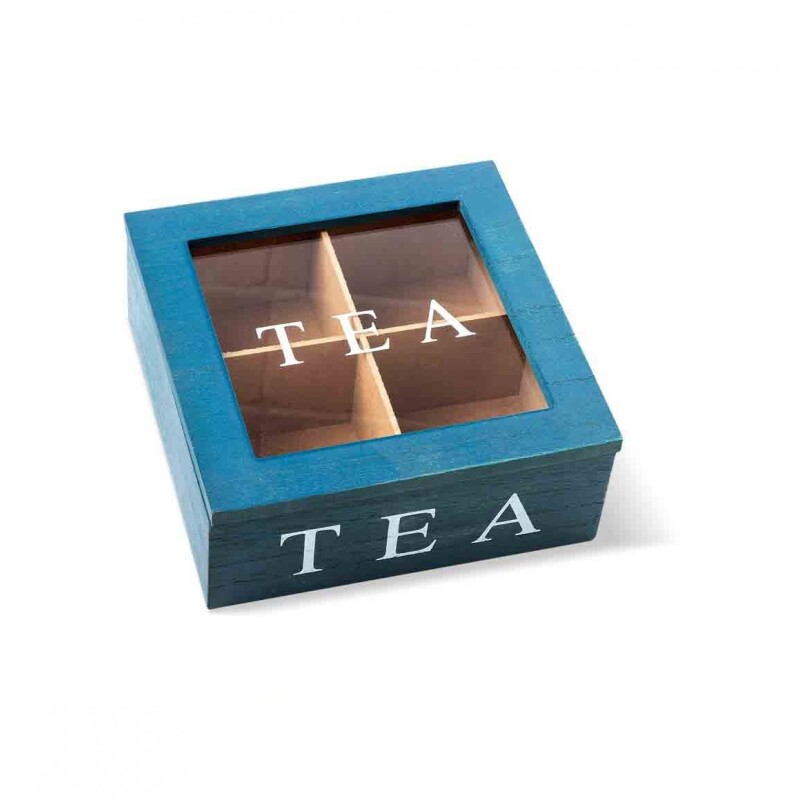 Caja Té Madera 4 Divisiones CAJA TÉ MADERA 4 DIVISIONES