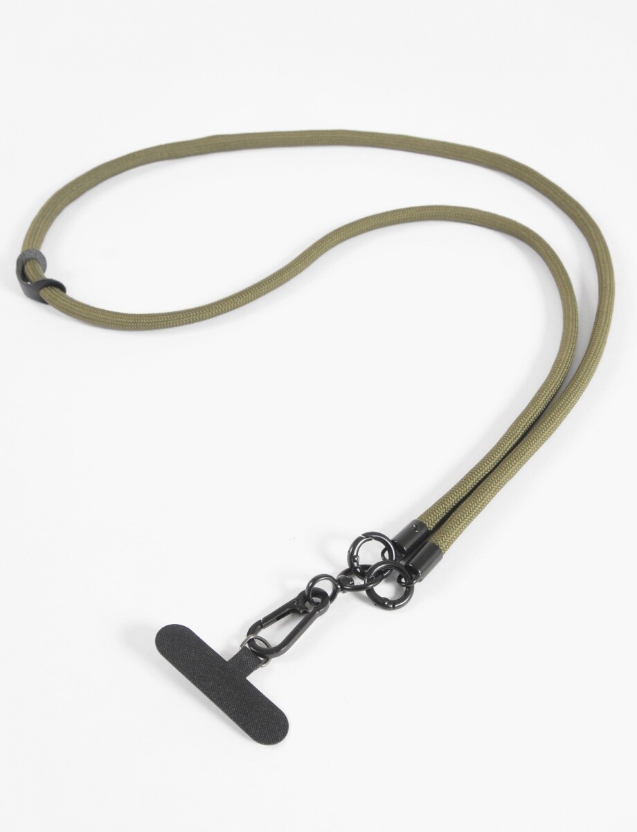 Cordón para celular - verde oliva 