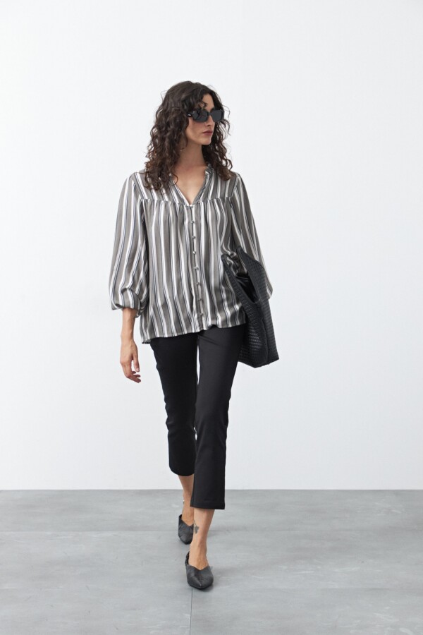 CAMISA TOPACIO Negro/Blanco