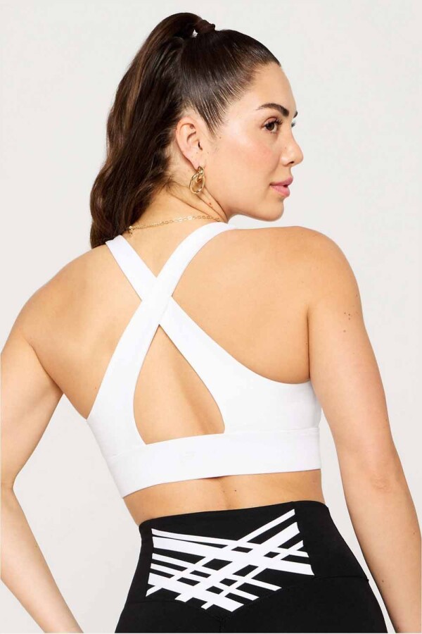 Top Training Oasis Twist Sports Bra Mujer Classic White