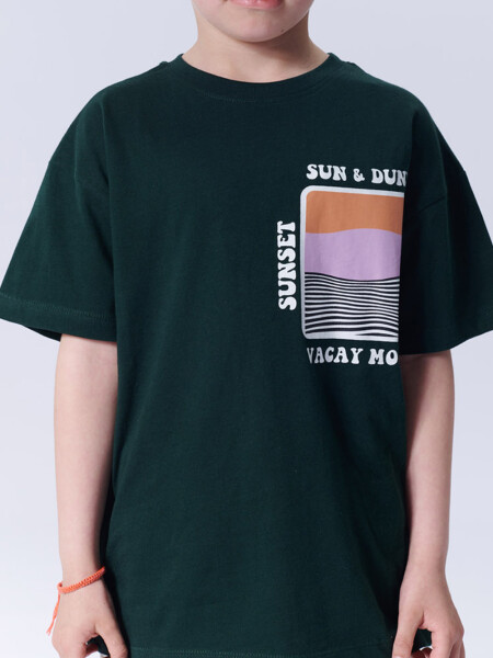 Remera estampada Vacay Mood Verde