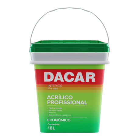 DACAR LATEX ACRILICO C.R. PROFESIONAL A/H BLANCO NIEVE 18 L Dacar Latex Acrilico C.r. Profesional A/h Blanco Nieve 18 L