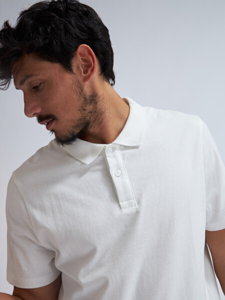 Camiseta manga corta polo Blanco
